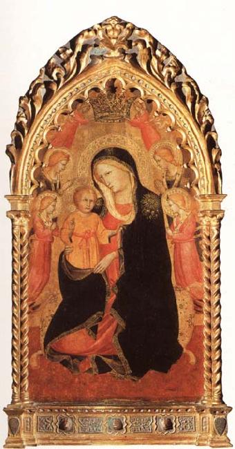 GADDI, Agnolo Madonna of Humility with Six Angels oil painting image